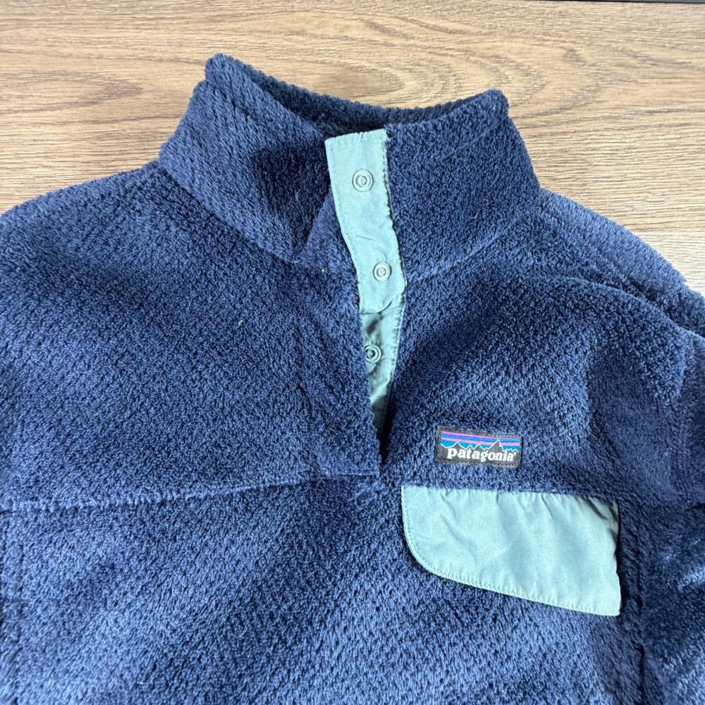 Patagonia Re-Tool Snap-T Pullover Navy Blue Fleece Jacket 25443 S Plush Outdoor